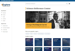 Front page of Science Reference Center website